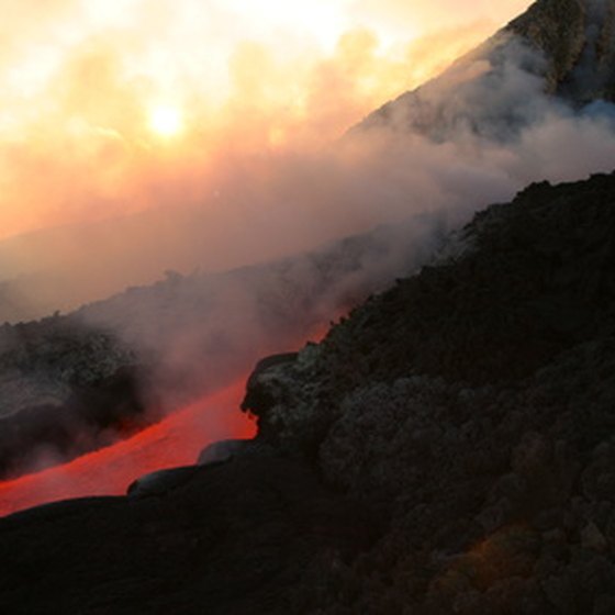 Mt. Etna is an active volcano.
