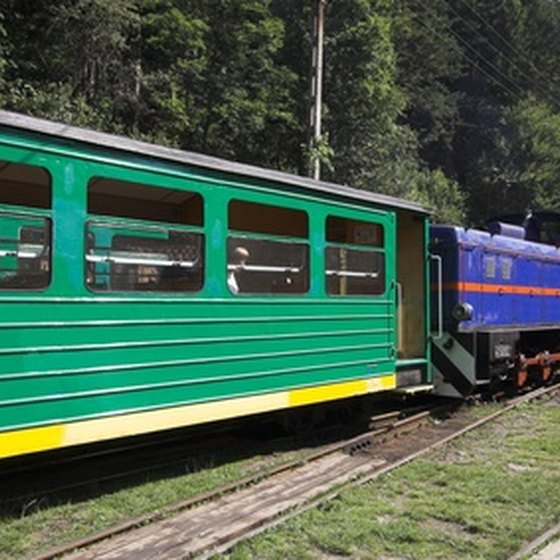 Historic Polish train at Bieszczady.
