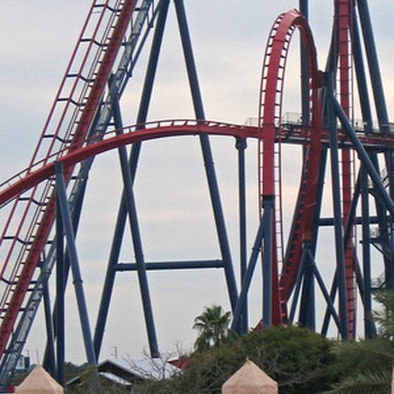 Roller coasters and thrill rides are among several famous attractions around Orlando.