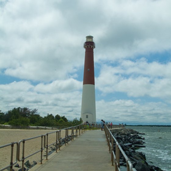Barnegat Lighthouse towers over the northern tip of Long Beach Island.