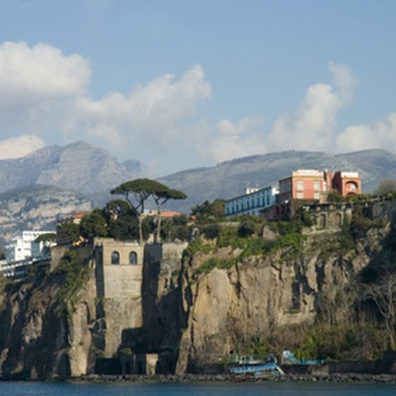 Many luxury villas in Sorrento overlook the Amalfi Coast.