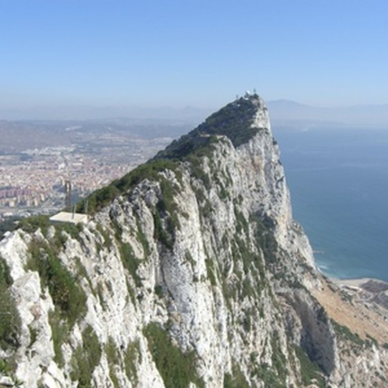 The Mediterranean Sea meets the Atlantic Ocean at Gibraltar