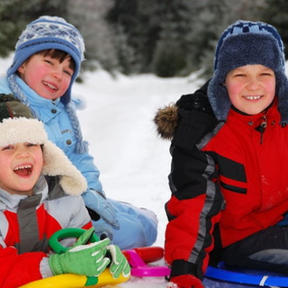Bundle up the kids for snow-tubing adventures.