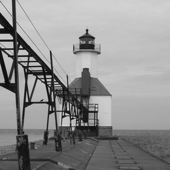 Lighthouses have charm even in the gray of winter.
