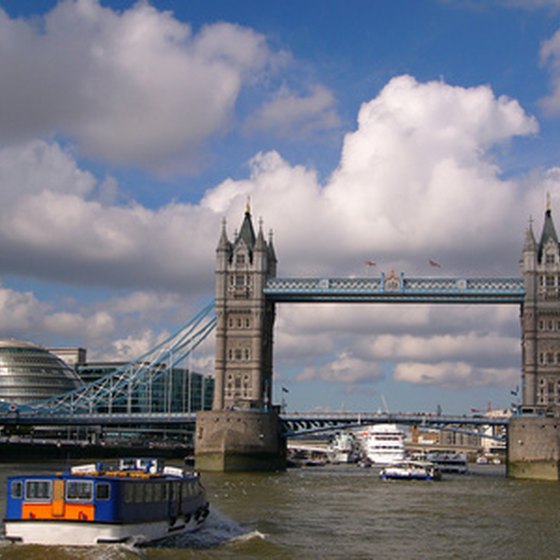 Behold London's Tower Bridge while chugging along the murky Thames River.