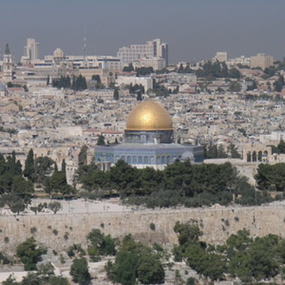 The Temple Mount in the city of Jerusalem.