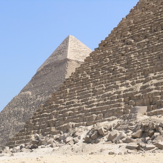 The Pyramids of Giza can be seen on the Smithsonian Nile cruise tour.