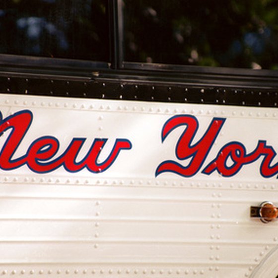 Take a sightseeing bus tour to view New York City's top attractions.