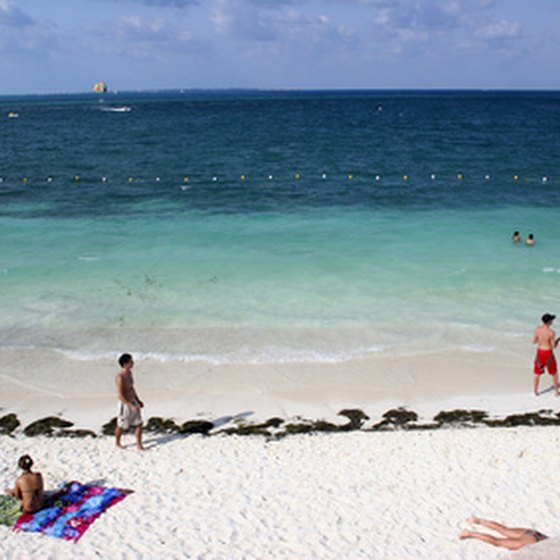 Mexico has white sand beaches and emerald-colored water.