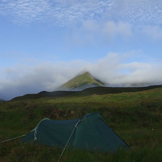 Put up a tent to get a more up-close experience of the wilds while you camp at a permanent site.