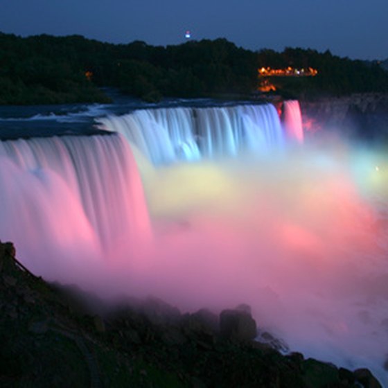 Niagara Falls is at the western edge of New York state.