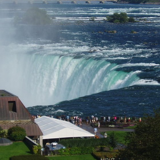 View of Niagara Falls from above.