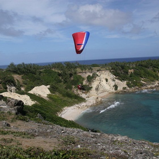 Kite surfing in Barbados