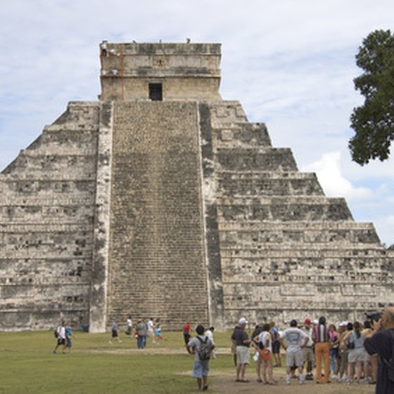 Climbing Mayan pyramids