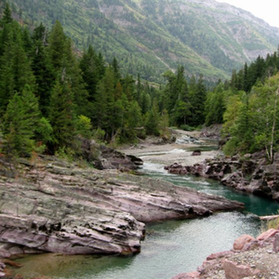 Cabins are a comfortable camping option at Glacier National Park.