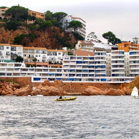 A hotel along the sea