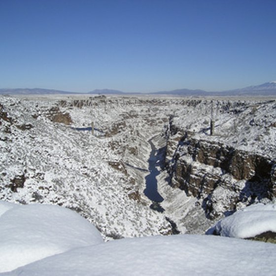 Ski resorts surround the town of Taos, New Mexico
