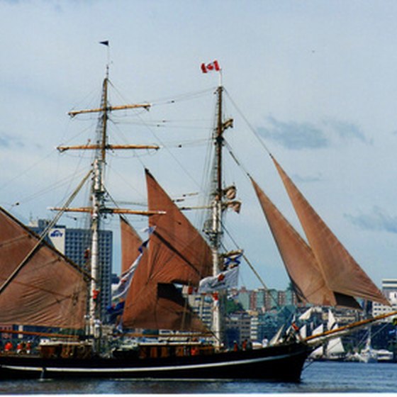 Halifax Harbor is known for its tall ships.