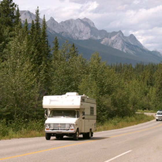 RV on the road.