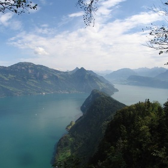 A misty view of Lake Lucerne in northern Switzerland.