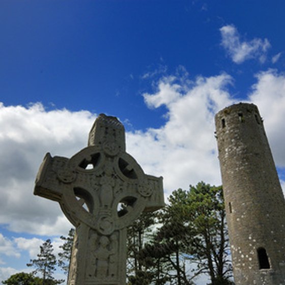 Historic churches and ruins dot the landscape of Ireland.