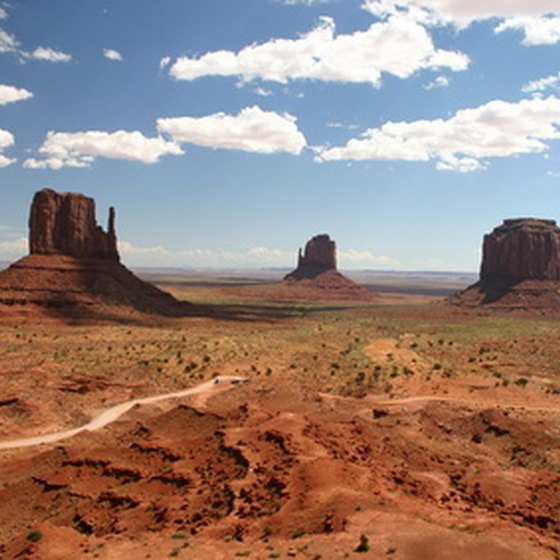 From Monument Valley's 17-mile road, visitors can see the park's sandstone monoliths.