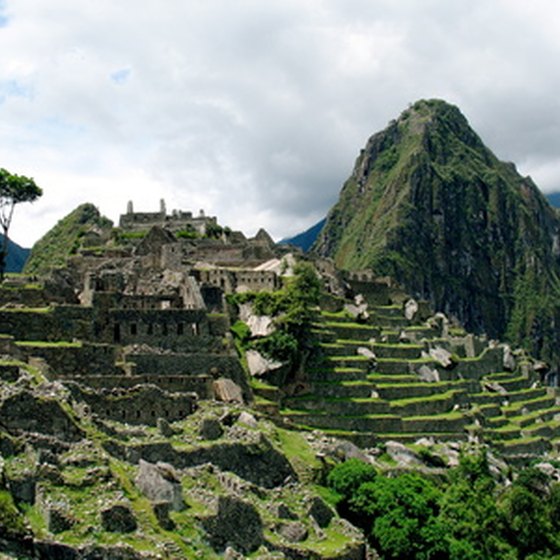 Machu Picchu sits high in the Andes.