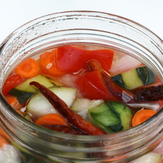Kimchi is a ubiquitous North Korean dish made of pickled vegetables.