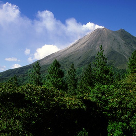 Arenal Volcano is constantly erupting with mini-explosions of lava and steam.