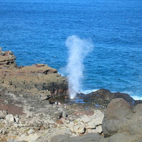 The famed blowhole on Maui's west coast.