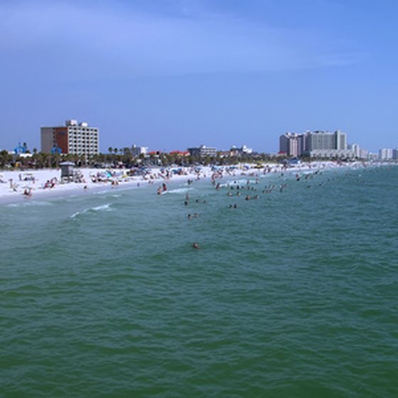 Clearwater has numerous family-friendly hotels located on the beach.