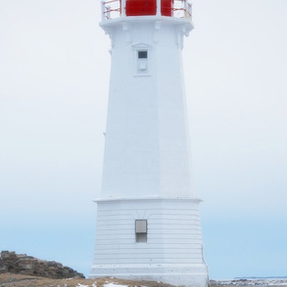 Lighthouses are a common sight along the shores of Nova Scotia.