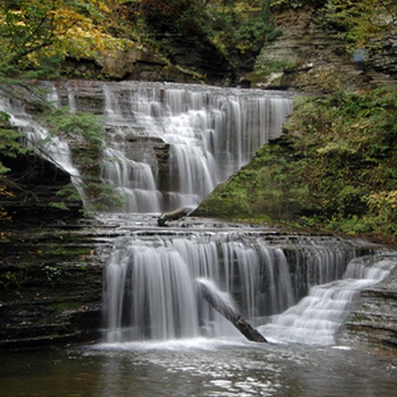 Beautiful waterfalls are a common sight in the Catskill Mountains.