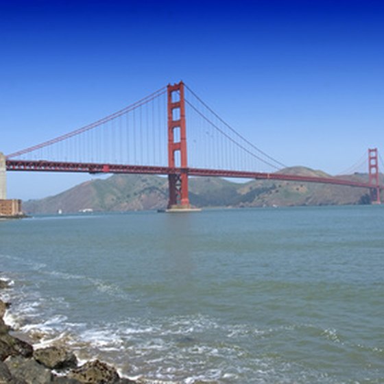 San Francisco's Golden Gate Bridge is easily recognizable.