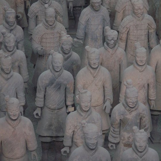 The terra cotta warriors of Xian are featured in many tour itineraries.