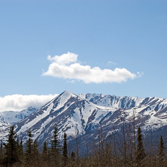 Scenic glaciers in Alaska