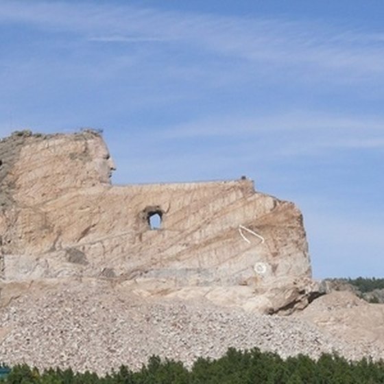Crazy Horse Memorial is being constructed near Badlands National Park.