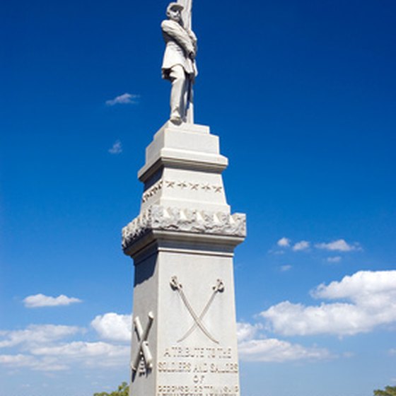 A Civil War monument