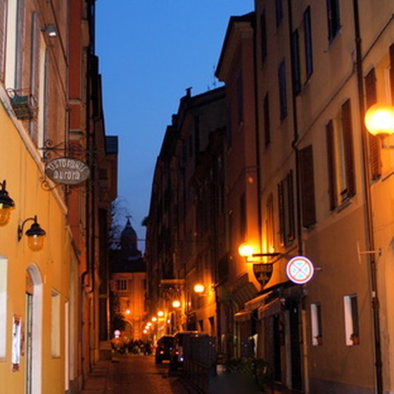 The streets of Modena are ancient.