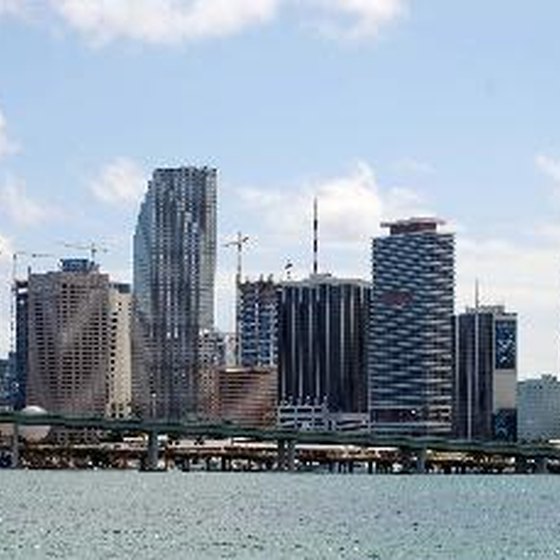 A view of the Miami skyline.