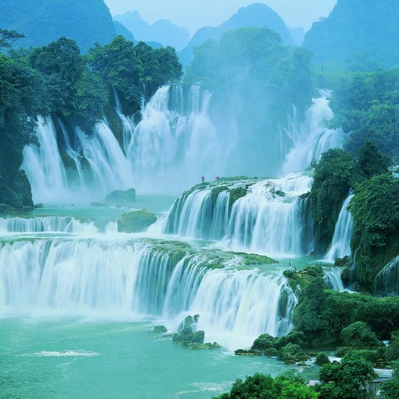 Detian Waterfall is in Guangxi, China.