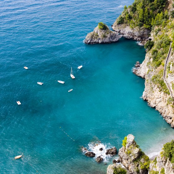 The stunning Amalfi coast is home to a number of luxury beach resorts.