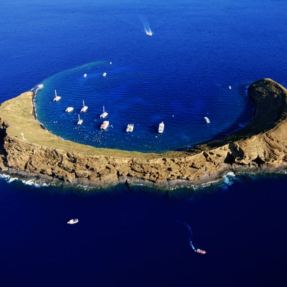 Molokini Island is one of Maui's top snorkeling and swimming locations.