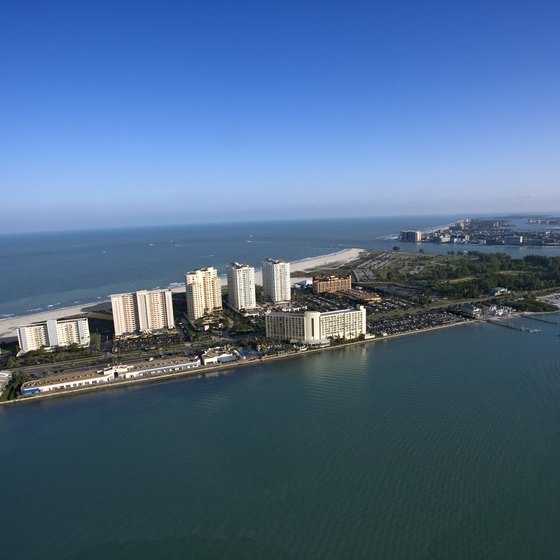 Pinellas County's beaches, including those in Clearwater, Florida, border the Gulf of Mexico.