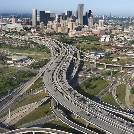 The I-10 and Highway 6 interchange is 20 minutes from downtown Houston.