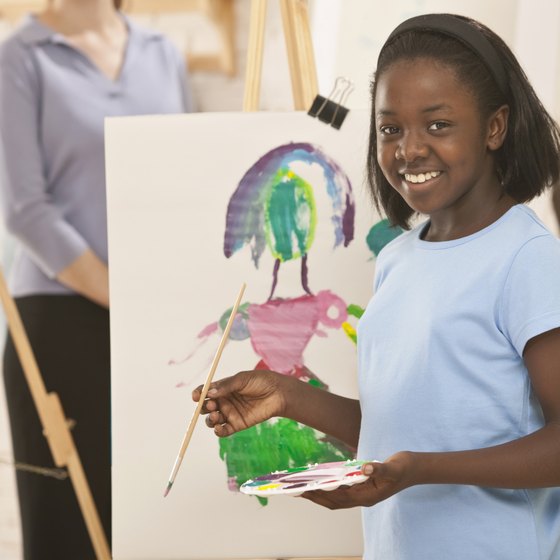 Children can draw and paint at Gwinnett County's kids' museums.