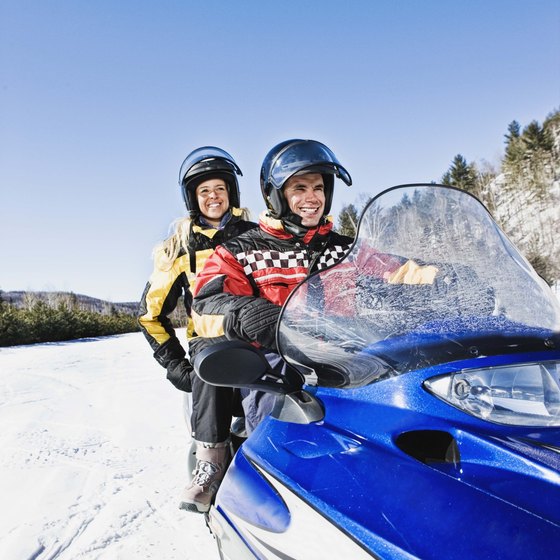 Snowmobile trails criss-cross the St. Lawrence area.
