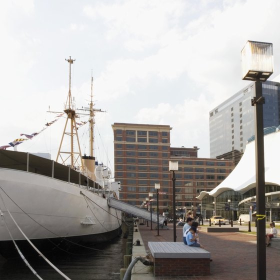 American Cruise Lines departs from the Baltimore Harbor docks.