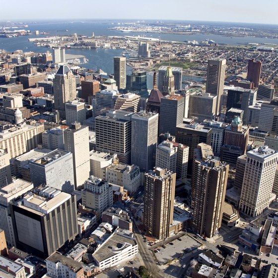 Travel outside of downtown Baltimore to find indoor roller skating rinks.