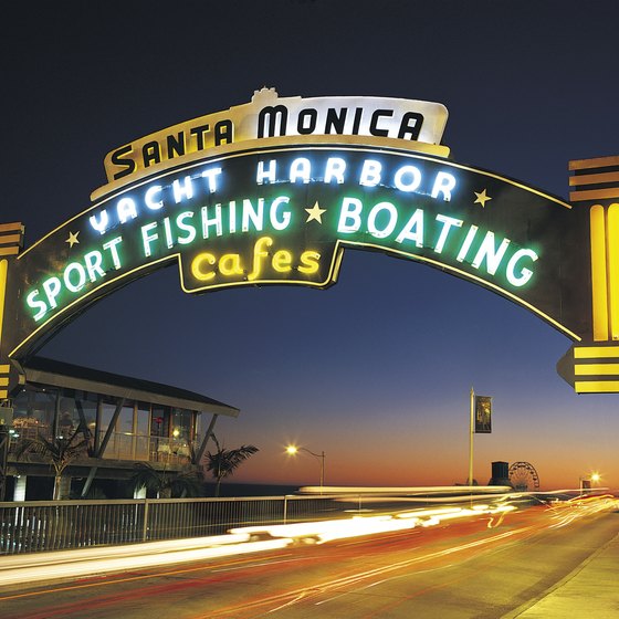 The Santa Monica Pier is one of California's historic beachside piers.